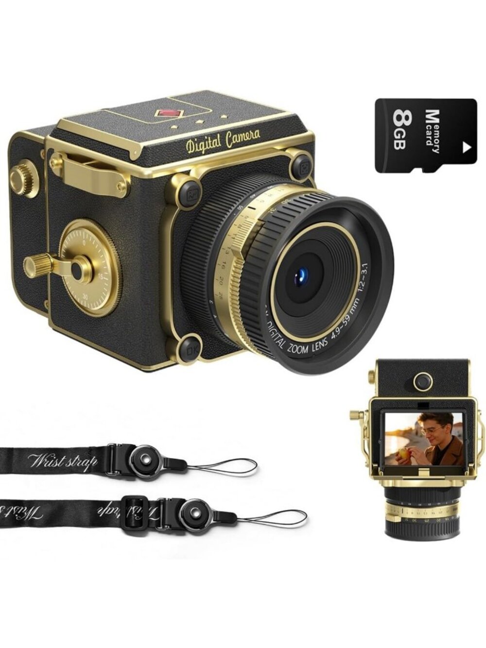 Vintage 2.7K Digital Point and Shoot Camera - Retro Style for Beginners